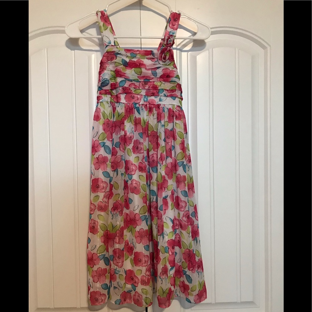 Pink floral dress